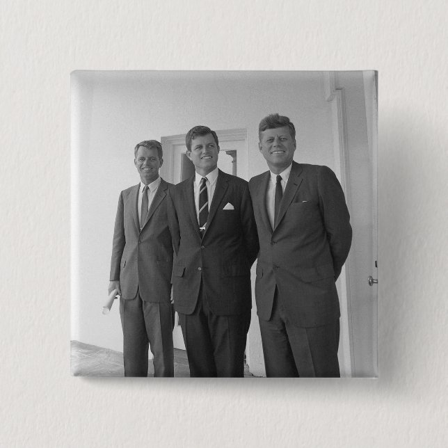 America President John Kennedy & Brothers, Camelot 15 Cm Square Badge (Front)