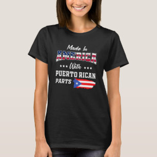 America Puerto Rican Parts Puerto Rico Map Usa Fla T-Shirt