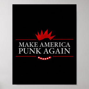 America Punk Again Anti Trump Rock Gift Idea  Poster