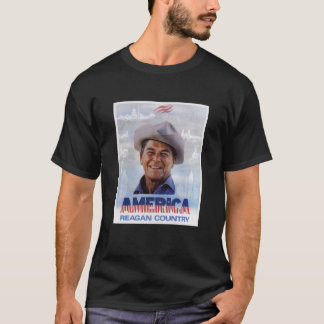 America Reagan Country - Vintage 1980s Campaign Po T-Shirt