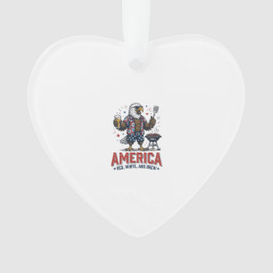 America Red White And Brew Eagle BBQ Shirt (7)_1 Ornament