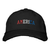 AMERICA Red White Blue Vintage distressed style