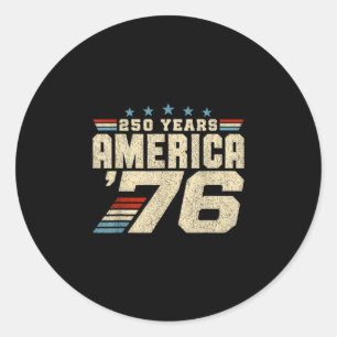 America retro 250 years 250th anniversary usa 1776 classic round sticker
