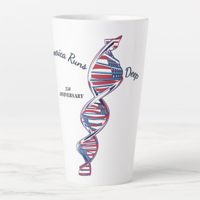 America Runs Deep Latte Mug (Front)