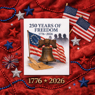America’s 250 Years of Freedom Patriotic Birthday  Card