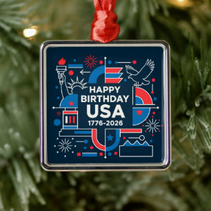 America’s 250th anniversary metal ornament
