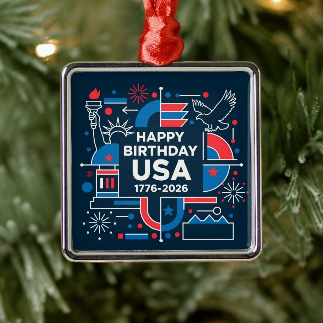 America’s 250th anniversary metal ornament (Tree)