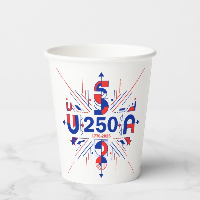 America’s 250th anniversary paper cups (Back)