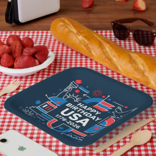 America’s 250th anniversary paper plate