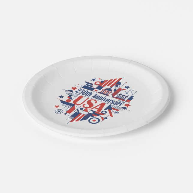 America’s 250th anniversary paper plate (Angled)
