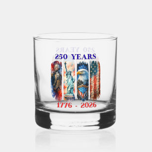 America’s 250th Anniversary Patriotic Whiskey Glass