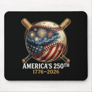 America’s 250th baseball american flag patriotic mouse pad