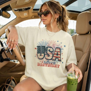 America’s 250th Birthday 1776-2026 Graphic Firew  T-Shirt