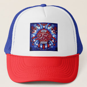 America’s 250th Birthday 1776-2026 Graphic Firew Trucker Hat
