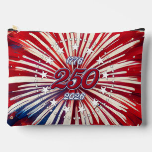 America’s 250th Birthday 1776-2026 RWB Fireworks Accessory Pouch