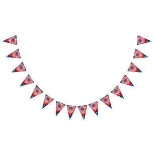 America’s 250th Birthday 1776-2026 RWB Fireworks Bunting