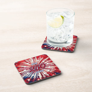 America’s 250th Birthday 1776-2026 RWB Fireworks Coaster