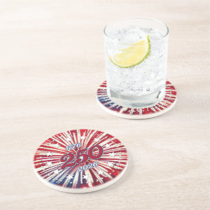 America’s 250th Birthday 1776-2026 RWB Fireworks Coaster