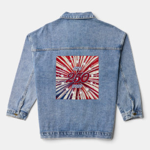 America’s 250th Birthday 1776-2026 RWB Fireworks Denim Jacket