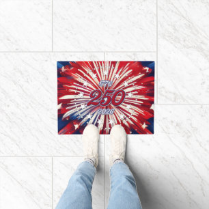America’s 250th Birthday 1776-2026 RWB Fireworks Doormat