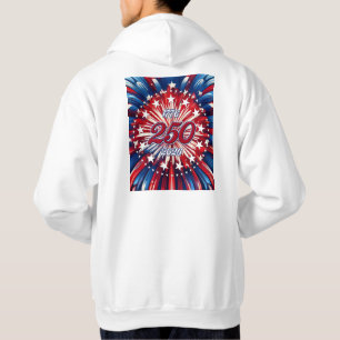 America’s 250th Birthday 1776-2026 RWB Fireworks Hoodie