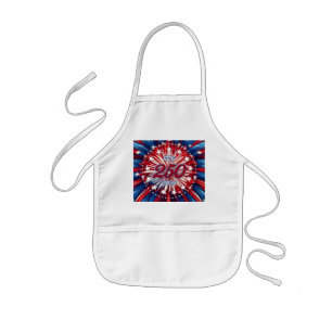 America’s 250th Birthday 1776-2026 RWB Fireworks Kids Apron