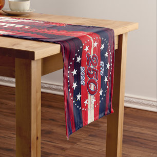 America’s 250th Birthday 1776-2026 RWB Fireworks L Long Table Runner