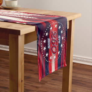 America’s 250th Birthday 1776-2026 RWB Fireworks L Medium Table Runner