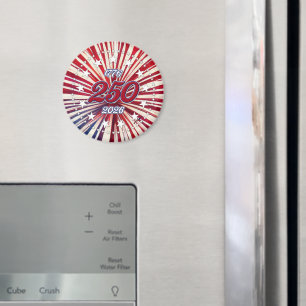 America’s 250th Birthday 1776-2026 RWB Fireworks Magnet