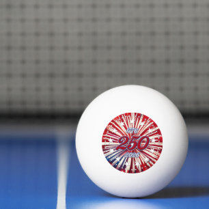 America’s 250th Birthday 1776-2026 RWB Fireworks Ping Pong Ball
