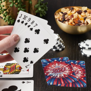 America’s 250th Birthday 1776-2026 RWB Fireworks Playing Cards