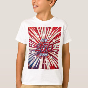 America’s 250th Birthday 1776-2026 RWB Fireworks T-Shirt