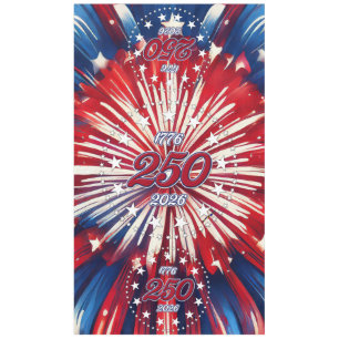 America’s 250th Birthday 1776-2026 RWB Fireworks Tablecloth