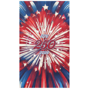 America’s 250th Birthday 1776-2026 RWB Fireworks Tablecloth