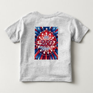 America’s 250th Birthday 1776-2026 RWB Fireworks Toddler T-Shirt