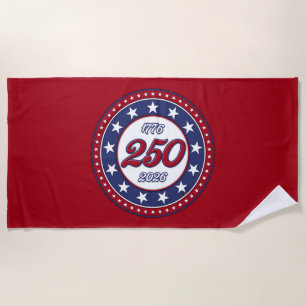 America’s 250th Birthday Beach Towel