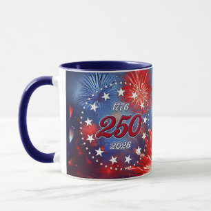 America’s 250th Birthday Graphic Fireworks Burst Mug