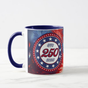 America’s 250th Birthday Graphic Fireworks Burst R Mug