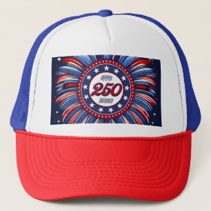 America’s 250th Birthday Graphic Fireworks Pop RWB Trucker Hat