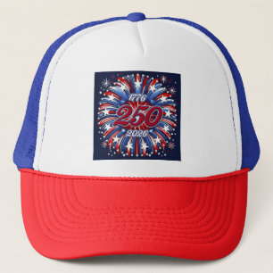 America’s 250th Birthday Graphic Fireworks Pop Trucker Hat