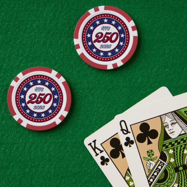 America’s 250th Birthday  Poker Chips (Poker Table (Double))