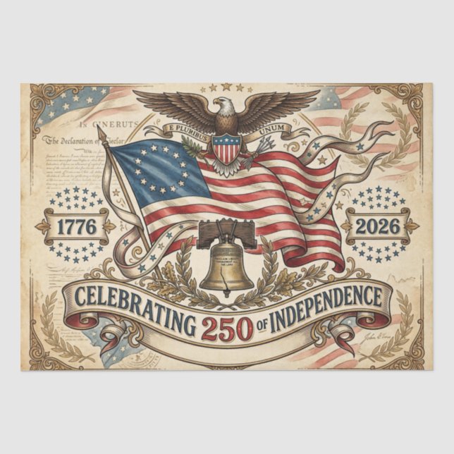 America’s 250th Birthday Tissue Paper (Front)