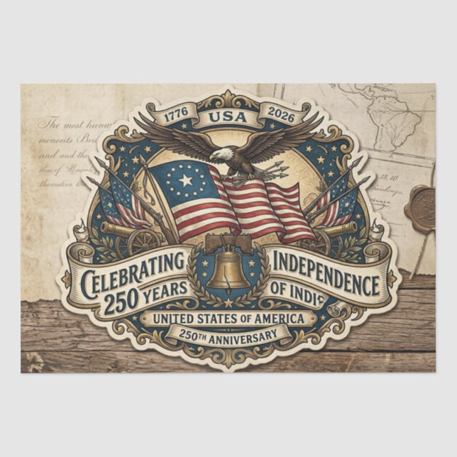 America’s 250th Birthday Tissue Paper (Front)