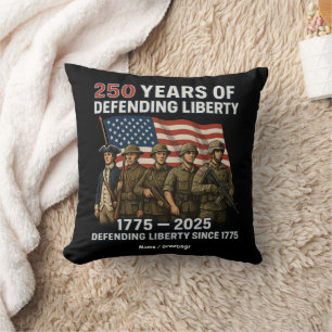 America’s 250th Birthday US Flag Military Parade Cushion