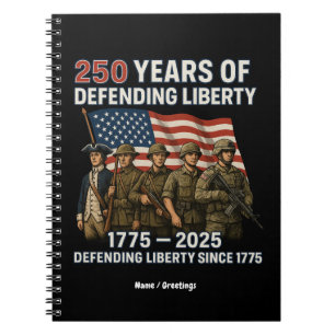 America’s 250th Birthday US Flag Military Parade Notebook