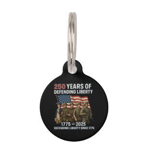 America’s 250th Birthday US Flag Military Parade Pet Tag