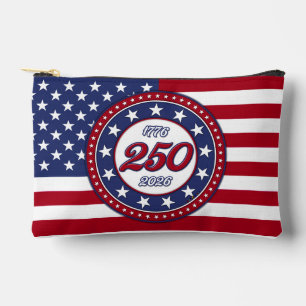 America’s 250th Birthday With USA Flag Accessory Pouch