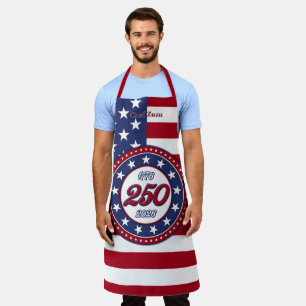 America’s 250th Birthday With USA Flag Apron