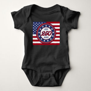America’s 250th Birthday With USA Flag Baby Bodysuit