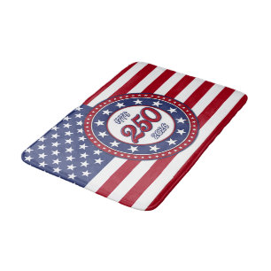America’s 250th Birthday With USA Flag Bath Mat